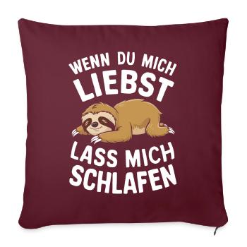 Paresseux Paresseux Animal Dormant Paresseux - Housse de coussin décorative 45 x 45 cm - bordeaux - Devant