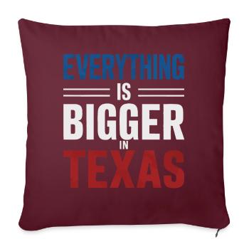 État du Texas Texans Texas - Housse de coussin décorative 45 x 45 cm - bordeaux - Devant