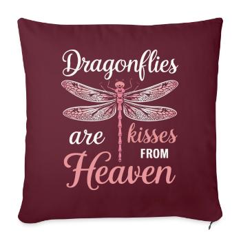Libellule Libellules Insectes Nature - Housse de coussin décorative 45 x 45 cm - bordeaux - Devant