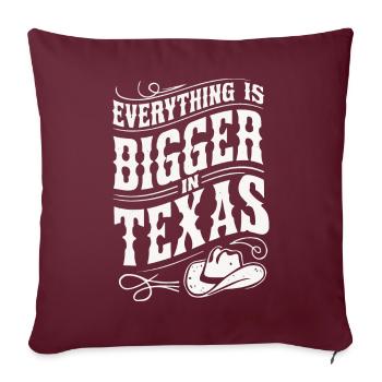 État du Texas Texans Texas - Housse de coussin décorative 45 x 45 cm - bordeaux - Devant