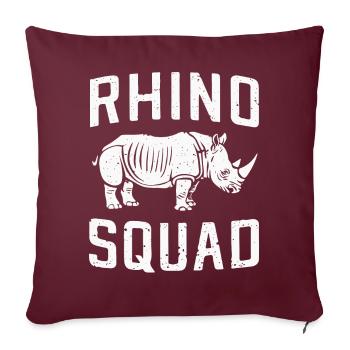 Rhinocéros Rhinocéros - Housse de coussin décorative 45 x 45 cm - bordeaux - Devant