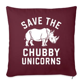 Rhinocéros Rhinocéros - Housse de coussin décorative 45 x 45 cm - bordeaux - Devant
