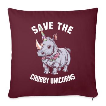 Rhinocéros Rhinocéros - Housse de coussin décorative 45 x 45 cm - bordeaux - Devant