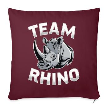 Rhinocéros Rhinocéros - Housse de coussin décorative 45 x 45 cm - bordeaux - Devant
