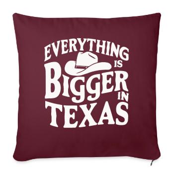 État du Texas Texans Texas - Housse de coussin décorative 45 x 45 cm - bordeaux - Devant