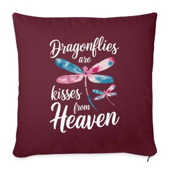 Libellule Libellules Insectes Nature - Housse de coussin décorative 45 x 45 cm - bordeaux - Devant