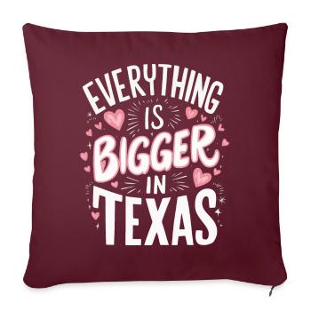 État du Texas Texans Texas - Housse de coussin décorative 45 x 45 cm - bordeaux - Devant