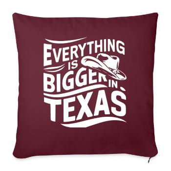 État du Texas Texans Texas - Housse de coussin décorative 45 x 45 cm - bordeaux - Devant