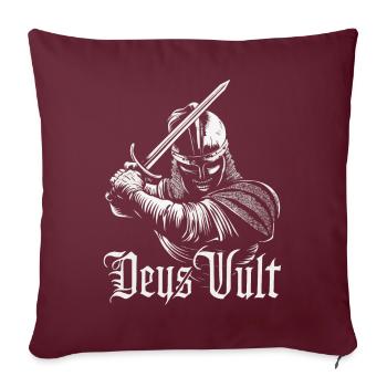 Chevaliers croisés Templiers Moyen Âge - Housse de coussin décorative 45 x 45 cm - bordeaux - Devant
