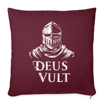 Chevaliers croisés Templiers Moyen Âge - Housse de coussin décorative 45 x 45 cm - bordeaux - Devant