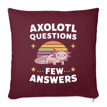 Poisson axolotl - Housse de coussin décorative 45 x 45 cm - bordeaux - Devant