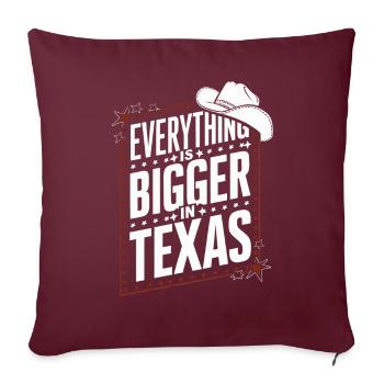 État du Texas Texans Texas - Housse de coussin décorative 45 x 45 cm - bordeaux - Devant