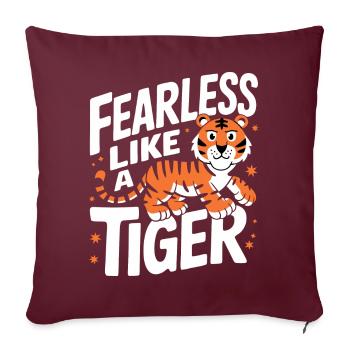 Tigre Animal Zoo Animal sauvage - Housse de coussin décorative 45 x 45 cm - bordeaux - Devant