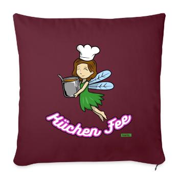 Cuisine Fée HARIZ Cuisine Cadeau enfants - Housse de coussin décorative 45 x 45 cm - bordeaux - Devant