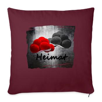 Bollenhüte Heimat ART 1.0 - Sofakissenbezug 45 x 45 cm - Burgunderrot - Vorne