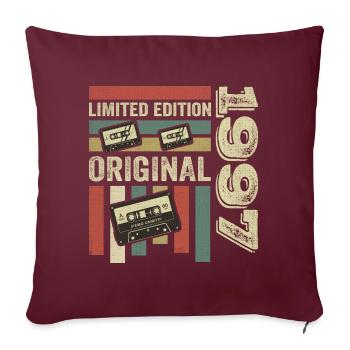 Millésime 1997 - Rétro anniversaire disant 1997 - Housse de coussin décorative 45 x 45 cm - bordeaux - Devant