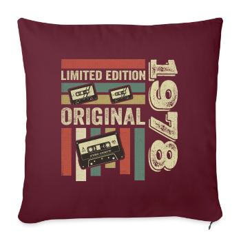 Vintage 1978 - Retro Geburtstagsspruch 1978 - Sofakissenbezug 45 x 45 cm - Burgunderrot - Vorne