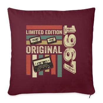 Millésime 1967 - rétro anniversaire disant 1967 - Housse de coussin décorative 45 x 45 cm - bordeaux - Devant