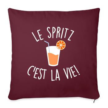 Spritz la vie - Housse de coussin décorative 45 x 45 cm - bordeaux - Devant