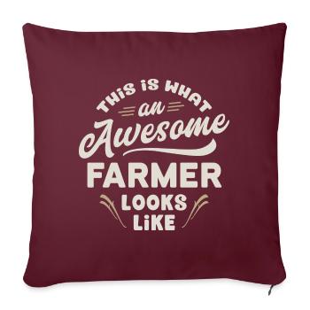 C'est ce à quoi ressemble un paysan génial - Housse de coussin décorative 45 x 45 cm - bordeaux - Devant