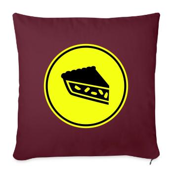 Tarte aux pommes - Housse de coussin décorative 45 x 45 cm - bordeaux - Devant