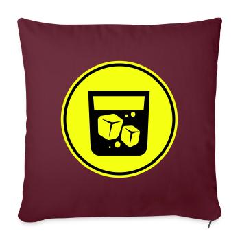 Whisky Icon - Sofakissenbezug 45 x 45 cm - Burgunderrot - Vorne