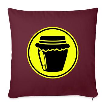 Abeille symbole miel - Housse de coussin décorative 45 x 45 cm - bordeaux - Devant