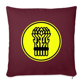 Cercle d’icônes d’asperges - Housse de coussin décorative 45 x 45 cm - bordeaux - Devant