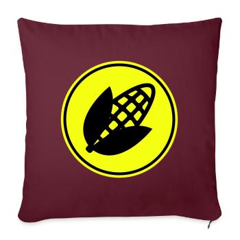 Symbole du maïs - Housse de coussin décorative 45 x 45 cm - bordeaux - Devant
