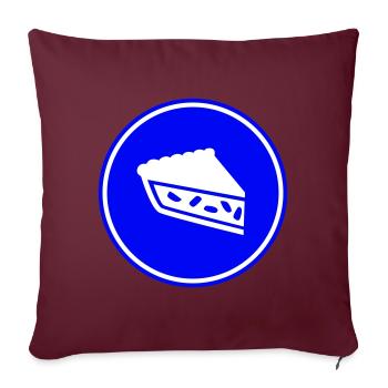 Tarte aux pommes - Housse de coussin décorative 45 x 45 cm - bordeaux - Devant