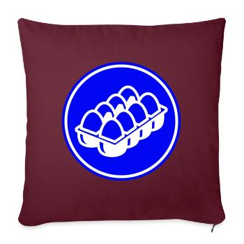 Eier symbol - Sofakissenbezug 45 x 45 cm - Burgunderrot - Vorne