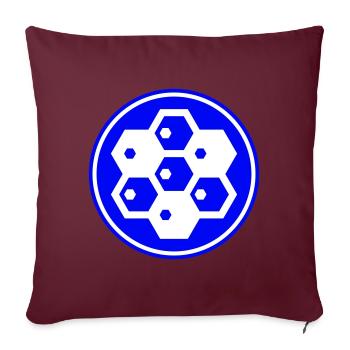 Symbole de l’apiculteur - Housse de coussin décorative 45 x 45 cm - bordeaux - Devant