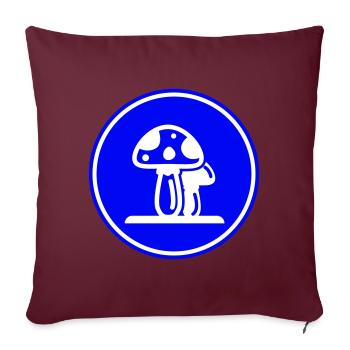 Symbole des champignons - Housse de coussin décorative 45 x 45 cm - bordeaux - Devant