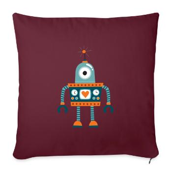 ROBOT02 - Sofakissenbezug 45 x 45 cm - Burgunderrot - Vorne