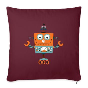 ROBOTER 01 - Sofakissenbezug 45 x 45 cm - Burgunderrot - Vorne