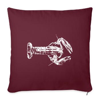 lobster - Sofa pillowcase 17,3'' x 17,3'' (45 x 45 cm) - burgundy - Front