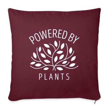 Propulsé par Plants Vegan Gift - Housse de coussin décorative 45 x 45 cm - bordeaux - Devant