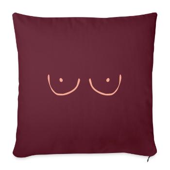 Brust Feminism Geschenk - Sofakissenbezug 45 x 45 cm - Burgunderrot - Vorne