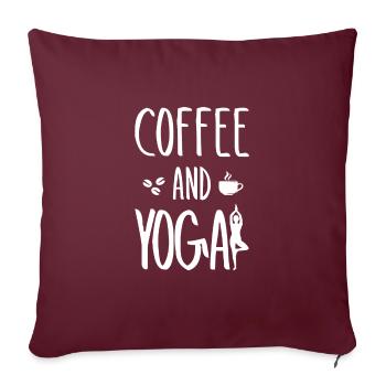Yoga und Coffee Mandala Chakra Meditation Baum Chi - Sofakissenbezug 45 x 45 cm - Burgunderrot - Vorne