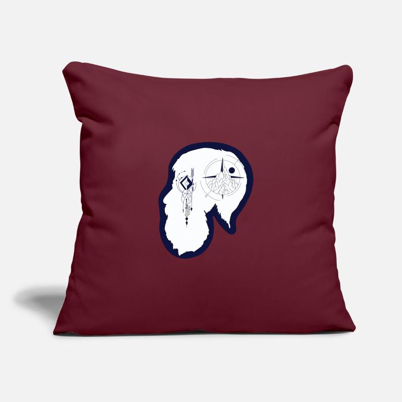 Hipster Beard Compass - Hipster with a compass Sofa pillowcase 17,3'' x 17,3'' (45 x 45 cm)