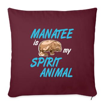Laro de dugong - Housse de coussin décorative 45 x 45 cm - bordeaux - Devant