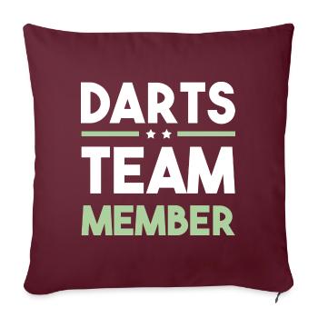 Darts Team - Sofakissenbezug 45 x 45 cm - Burgunderrot - Vorne