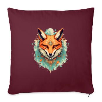 Fuchs - Sofakissenbezug 45 x 45 cm - Burgunderrot - Vorne