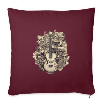 Musik Instrumente - Sofakissenbezug 45 x 45 cm - Burgunderrot - Vorne
