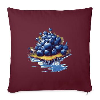 Myrtille - Housse de coussin décorative 45 x 45 cm - bordeaux - Devant