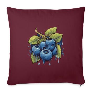 Myrtille - Housse de coussin décorative 45 x 45 cm - bordeaux - Devant