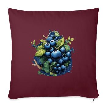 Myrtille - Housse de coussin décorative 45 x 45 cm - bordeaux - Devant