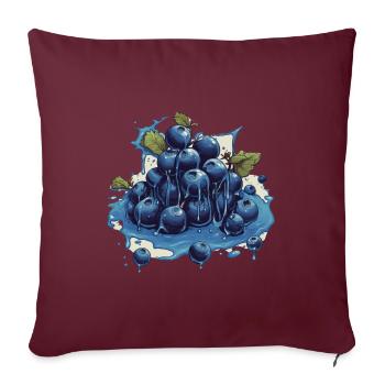 Myrtille - Housse de coussin décorative 45 x 45 cm - bordeaux - Devant