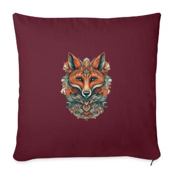 Fuchs - Sofakissenbezug 45 x 45 cm - Burgunderrot - Vorne