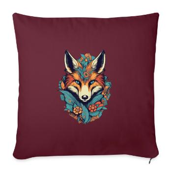 Fuchs - Sofakissenbezug 45 x 45 cm - Burgunderrot - Vorne